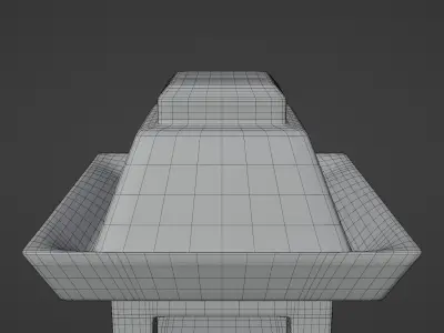 Japanese Stone Lantern Low-poly 3D model