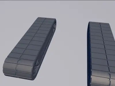 3D tracks for excavator Low-poly 3D model