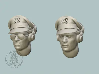 B-17 Pilot Head 3D print model