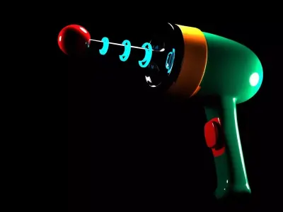 Blender Guns Low-poly 3D model