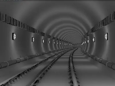underground railway  3D model