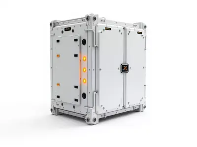 Industrial Container Model Pack with Orange Indicators Low-poly 3D model