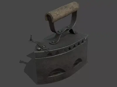 Old Antique Iron Low-poly 3D model