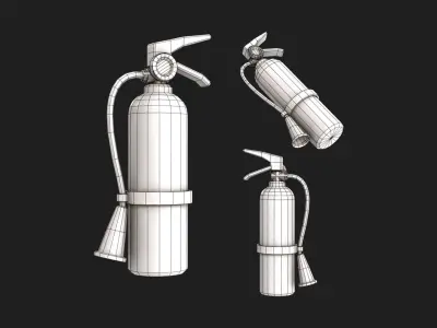 Fire Extinguisher Stylized Low-poly 3D model