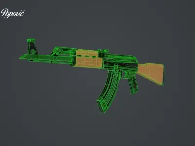 Zastava M70B1 3D model