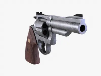 Revolver Low-poly 3D model order