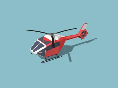 helicopter Low-poly 3D model buy
