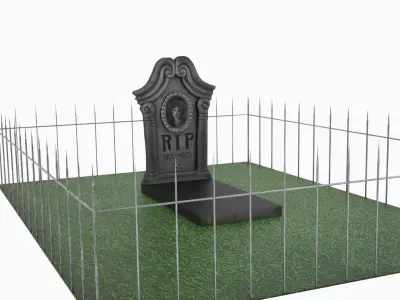 Grave Low-poly 3D model purchase