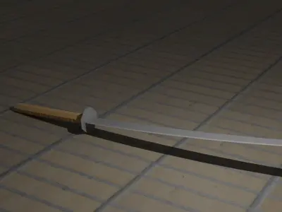 Polygonal melee weapons pack Low-poly 3D model