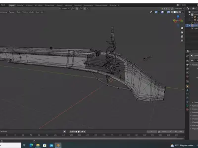 traditional shotgun with interior 3D model