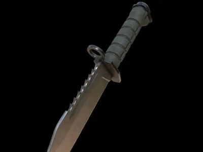 knife D80 tex Low-poly 3D model