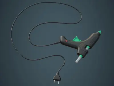 Glue Gun 1A Low-poly 3D model
