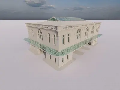 Commercial building-building classic 3D model buy