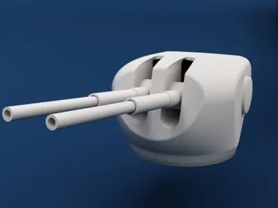 Naval Cannon 3D model