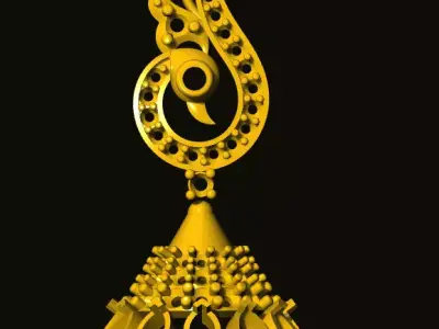 jumka golden bell 3D print model 2