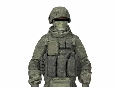 Russian Soldier Ratnik V2 Low-poly 3D model