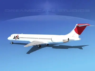McDonnell Douglas MD-87 Japan Airlines 3D model