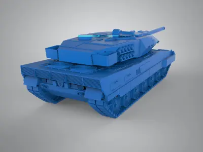 Leopard 2A7 main battle tank 3D print model