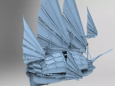 Great Khan Ocean Battleship chamber 3D model