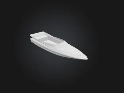 Hull for a high speed RC boat  designed for 3D printing 3D print model
