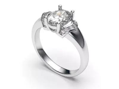 solitaire with ring sizes  8 part S81 3D print model
