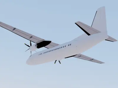 Fokker 50 3D model purchase