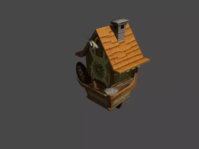 Cuckoo clock 3D model purchase