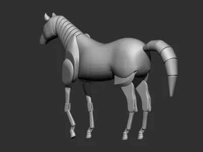 Horse scifi 3d print  3D model