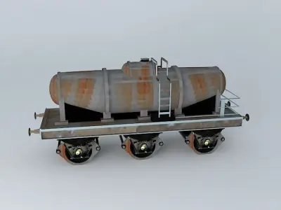 Eco Rail Track Tanker Dummy Old Steam Days Free 3D model