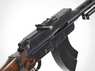 Lahti Saloranta M26 Low-poly 3D model