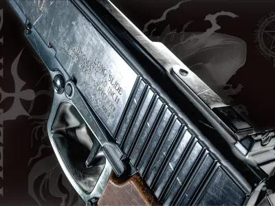 Hellsing ARMS Casull Low-poly 3D model