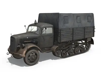 Opel Blitz Maultier - Half-Truck Cargo truck - 17 PzDiv 3D model