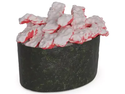 Sushi With curry sauce 3D model purchase