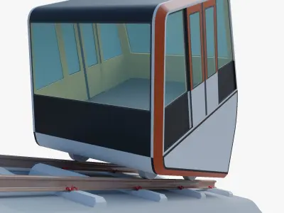 Inclined lift - funicular 3D model