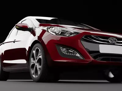 Hyundai i30 Metallic Red Burgundy 3D model