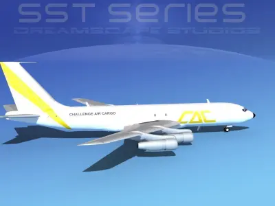 Boeing 707-320 SS Challenge Air Cargo 3D model