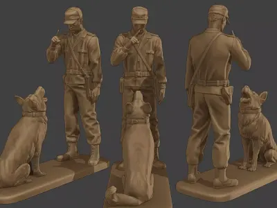 Czechoslovak communist Police K9 005 3D print model