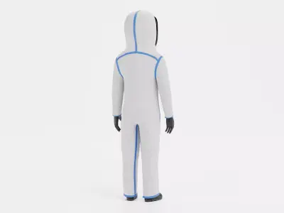 Protective Suit V7 - Hazmat Safety Coverall  3D model