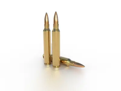 300 Remington Ultra Magnum Ammo Low-poly 3D model