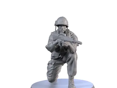 USA Vietnam soldier 4 3D print model