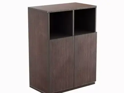 Simple Bookcase B 01 Low-poly 3D model