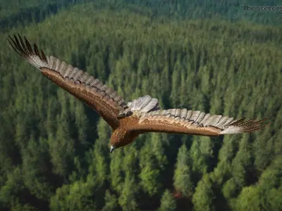 Realistic Gurney Eagle Rigged 3D model