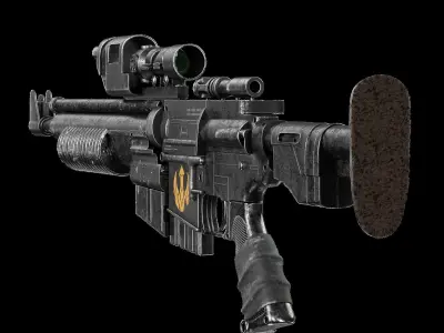 Star wars A280 Rifle  Low-poly 3D model