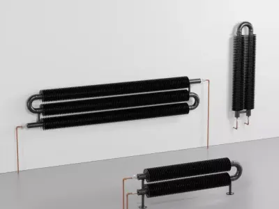 Retro spiral radiator set 3D model