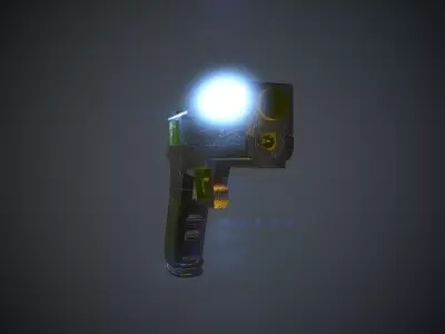 Glock18 gun with light 3D model