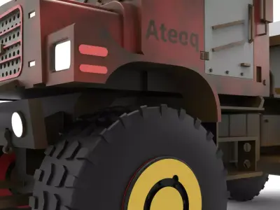 Realistic Truck 3D Model for Animation Games and 3D Printing 3D model
