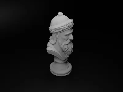 Ottoman Sipahi Bust Chess 3D print model get