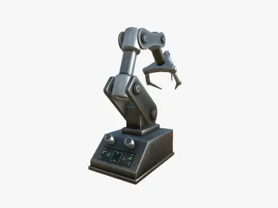Robotic Hand A01 Dark Steel - Machinery Industrial Design Low-poly 3D model