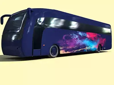 Blue Galaxy Bus 5 3D model
