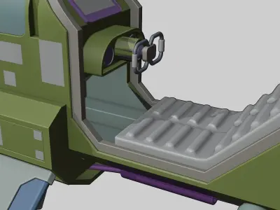  spacecraft Low-poly 3D model